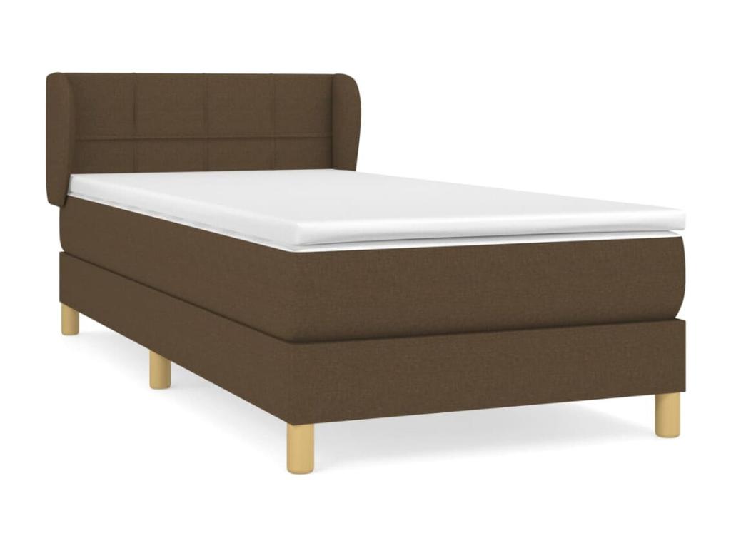 Homelumiere bed base with dark brown mattress 90x190