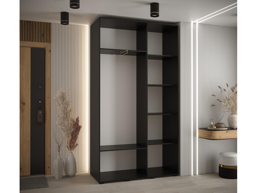Homelumiere 6 Sliding Door Wardrobe 235.2/130/45 2 Doors Black/Homelumiere/Black