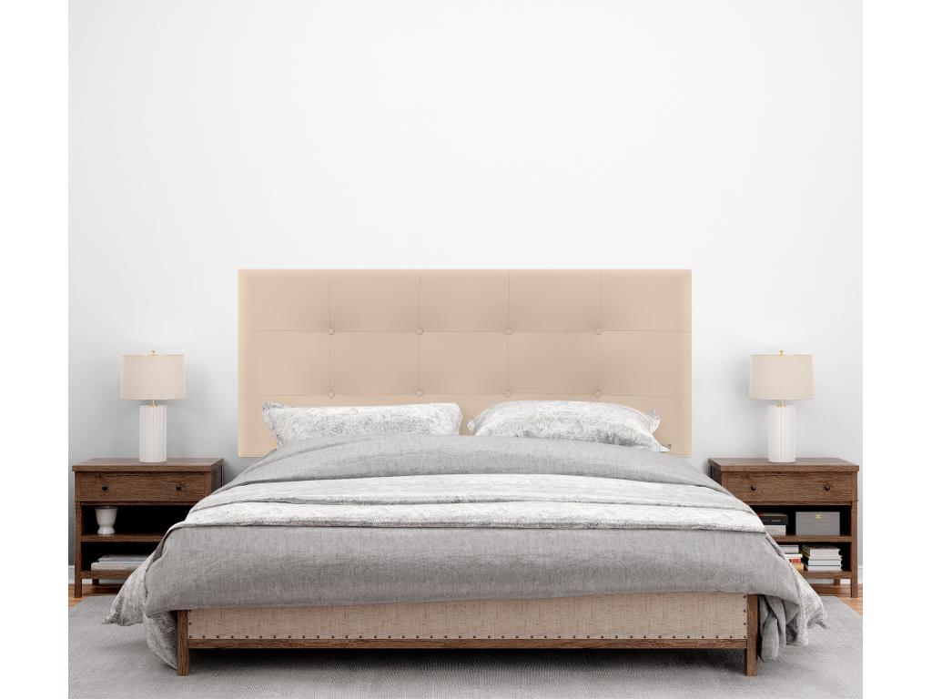 Homelumiere Faux Leather Upholstered Headboard 145x60cm for 135/140cm Bed - Beige