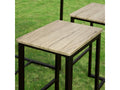 Set of 1 Table and 4 Stools, Bar Table Set with 4 Bar Stools and Footrests OGT15-N 19450SNSI