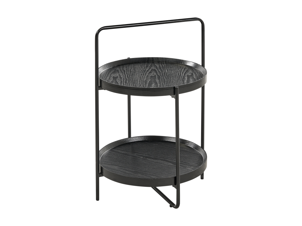 Homelumiere Engineered Wood Side Table, Black