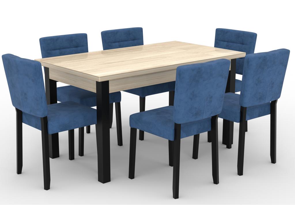 Modern chair in black wood and choice of fabric Homelumiere 27117