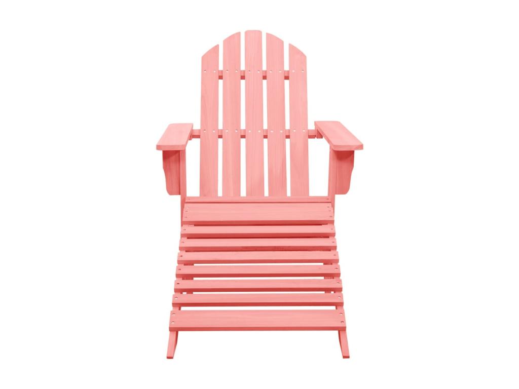 Homelumiere garden chair with solid pink fir wood ottoman