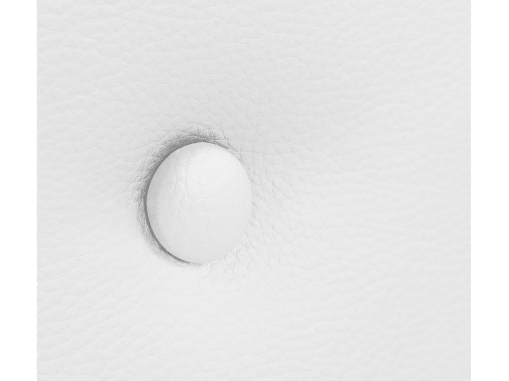 Delimoa Smooth Faux Leather Headboard with Buttons 105x50cm Beds 105 - White 76824PZUO