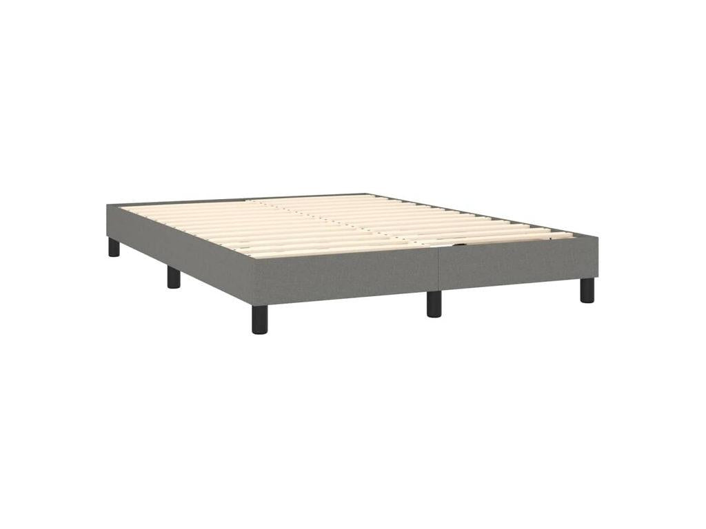Homelumiere bed base with dark grey mattress 140x190 fabric