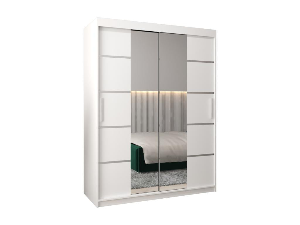 Homelumiere 4 Sliding Door Wardrobe 200/150/62 2 Doors White/White