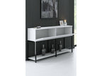 Homelumiere Sideboard, Living Room Buffet, Kitchen Pantry, 150x30x80 cm, White and Black