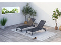 Set of 2 Delimoa 93789VGGA dark grey/black sun loungers
