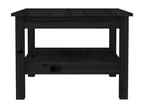 Black coffee table 55x55x40 cm Solid pine wood