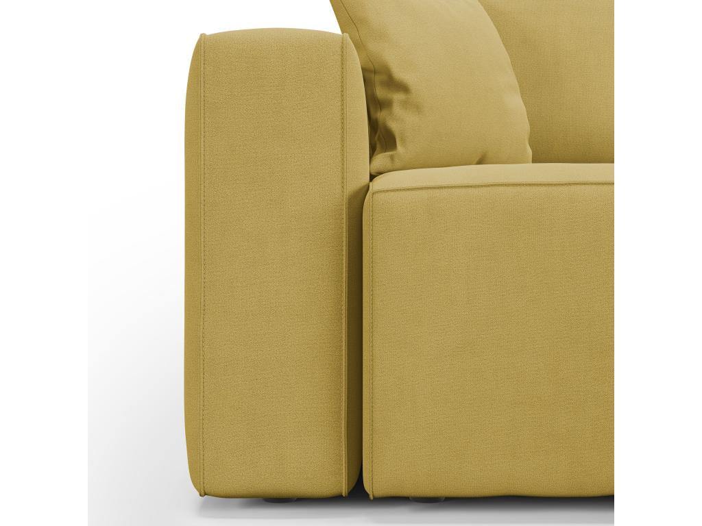 Homelumiere Sofa with 3 Pull-Out Seats in Soft Waterproof Fabric T02 245 cm Yellow