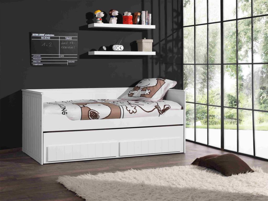 Artanzy Mezzanine Bed LB005 98x210x88 White 82134UOZS