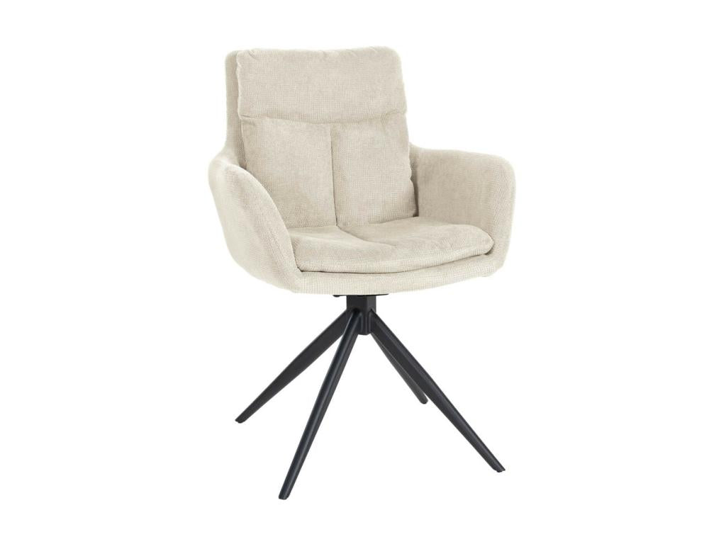 Homelumiere swivel armchair in fabric - Cream 88.00