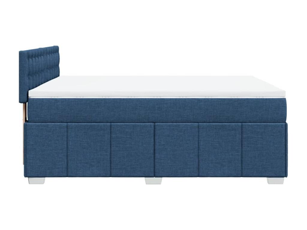 Homelumiere bed base with mattress, blue, 160x200 cm, fabric