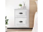 Wall-mounted bedside tables, 2 pieces, white, 41.5x36x53