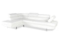 Homelumiere White Left-Hand Corner Sofa with Adjustable Headrests