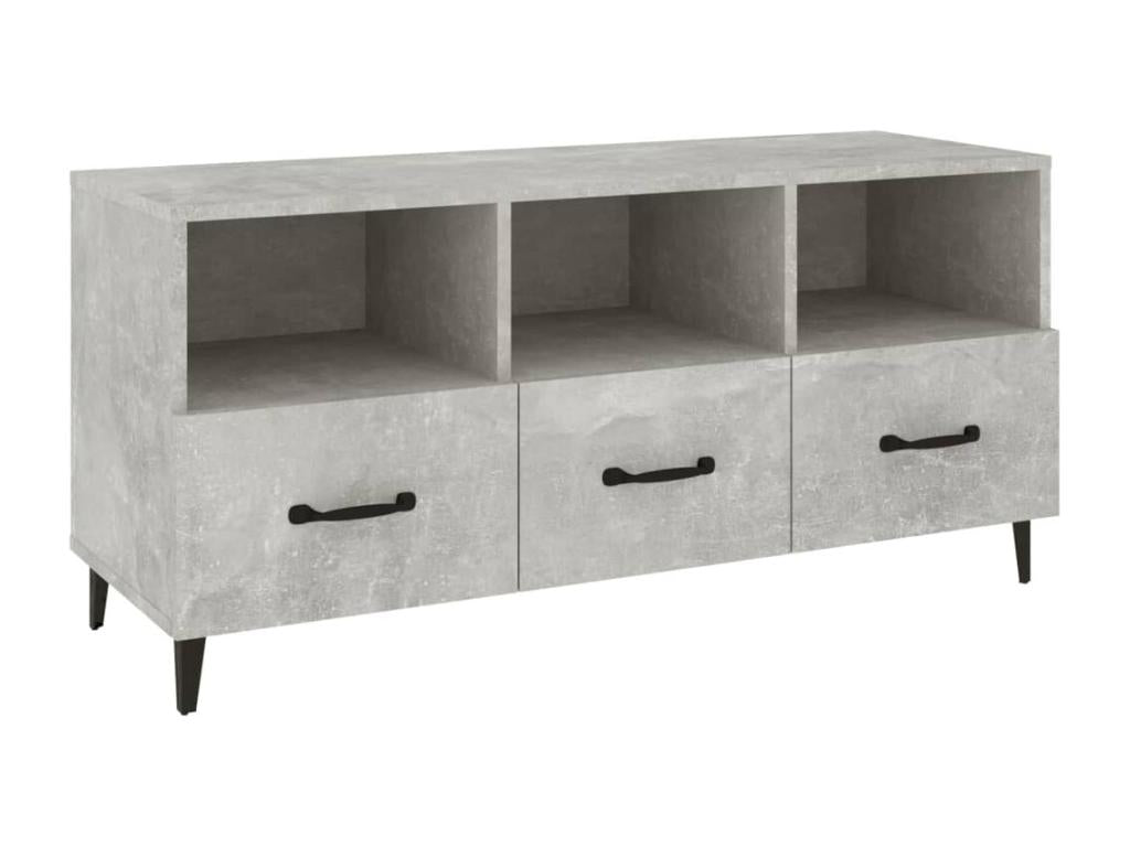 TV stand, concrete grey, 102x35x50 cm, engineered wood