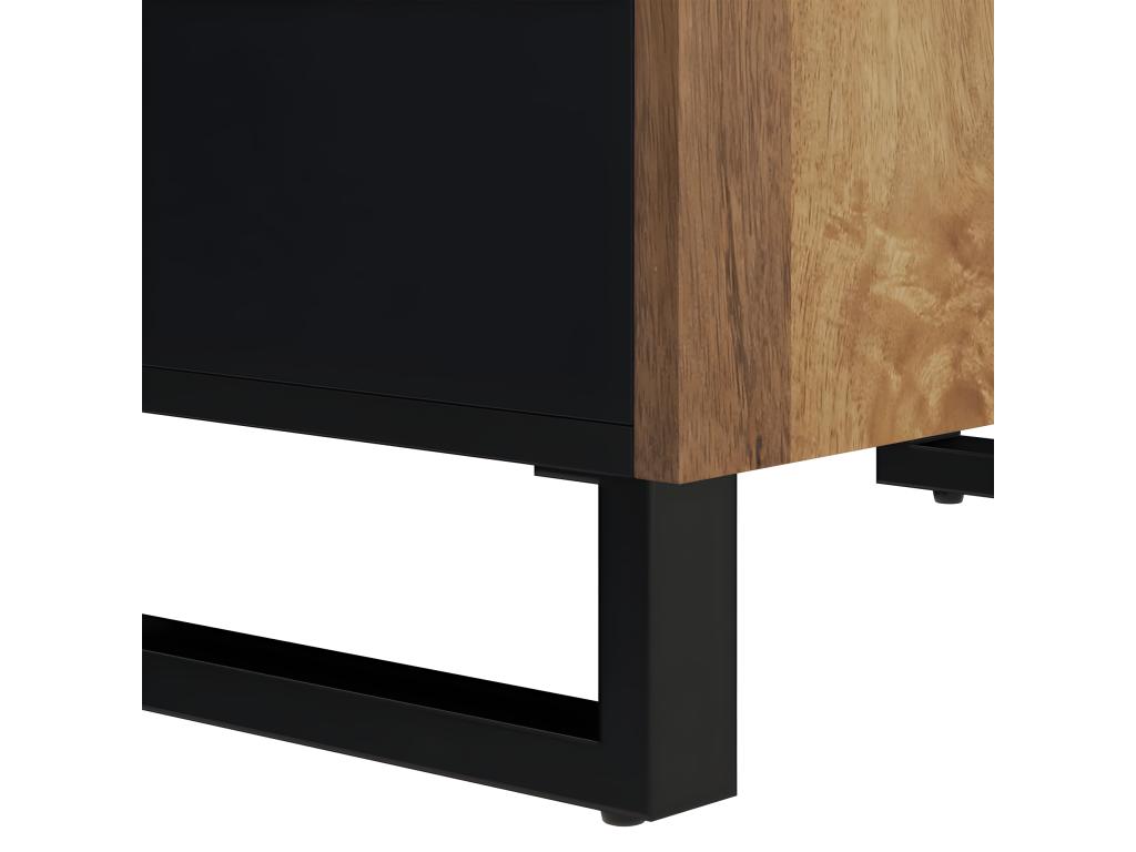 Sideboard with 2 doors, 60x33x75 cm, solid mango wood