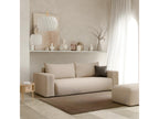 Homelumiere Beige 3-Seater Convertible Sofa with Storage