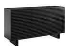 Sideboard with 3 doors in MDF - Black - Homelumiere