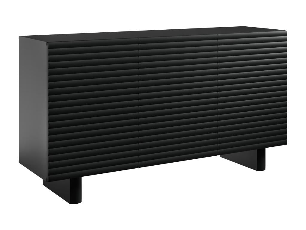 Sideboard with 3 doors in MDF - Black - Homelumiere