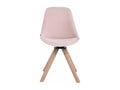 Dining chair - Velvet/Wood - Pink - Homelumiere