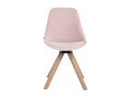 Dining chair - Velvet/Wood - Pink - Homelumiere