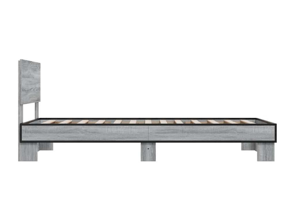 Homelumiere grey bed frame without mattress 100x200 cm