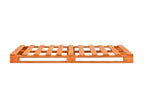 Brown Pallet Bed Frame Solid Pine Wood 140x200
