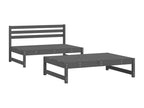 2-piece garden furniture set, grey solid pine wood, 19528QANT