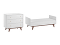 Convertible bed 70x140 and 3-drawer chest - White and wood