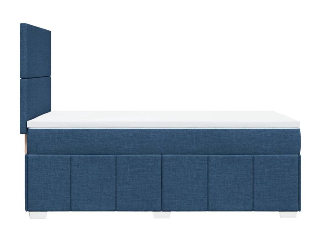 Homelumiere bed base with mattress, blue, 100x200 cm, fabric