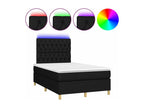 Bed base with Homelumiere bed light and mattress with LED lighting, Black, 120x200 cm, Fabric