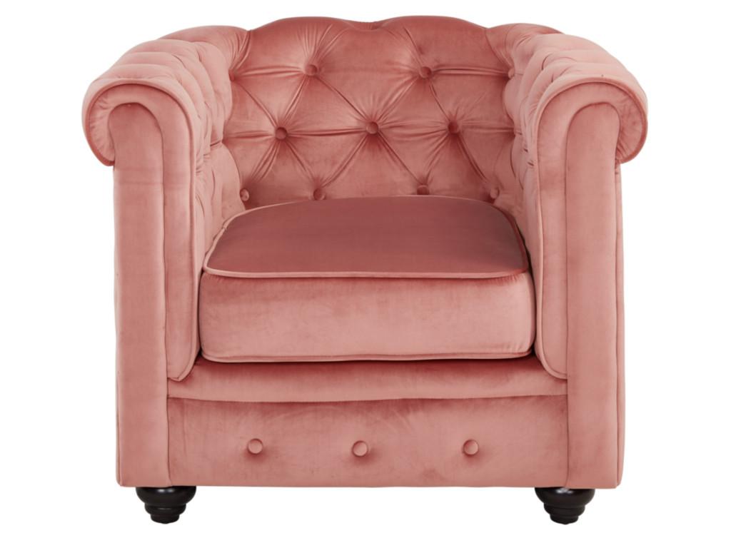 Homelumiere Armchair - Pastel Pink Velvet