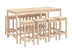 9-Piece Garden Bar Set, Solid Pine Wood 09501HMNL