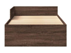 Bed frame without mattress, brown oak, 90x190cm, engineered wood