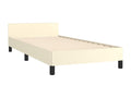 Bed frame with headboard, without mattress, cream, 90x190 cm