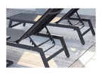 Set of 2 Delimoa 93789VGGA dark grey/black sun loungers