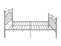 Bed frame without mattress, grey metal, 140x200 cm