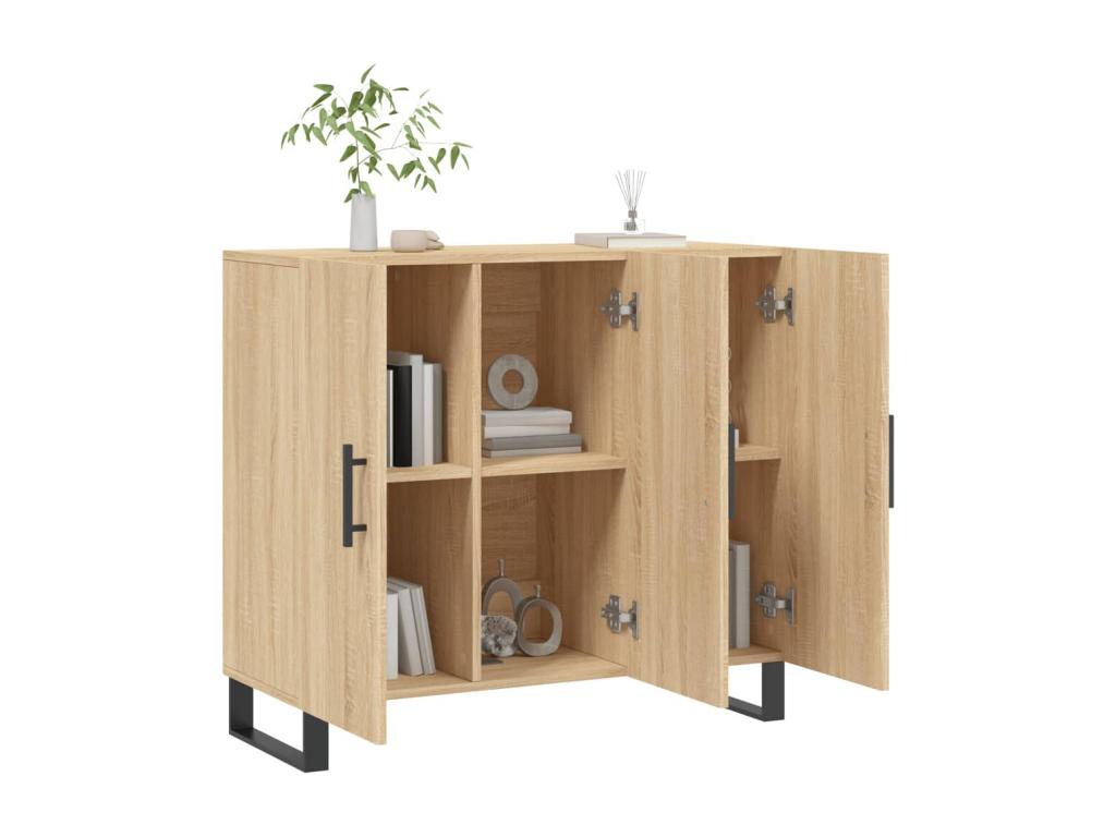 Homelumiere oak sideboard, 90x34x80 cm, engineered wood