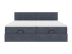 Homelumiere bed frame with dark grey 200x200 cm velvet mattress