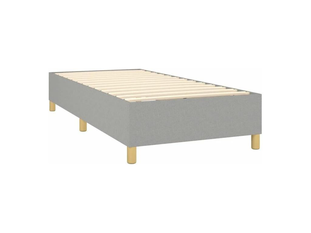 Bed base with Homelumiere bed light and mattress and LED light grey 90x190