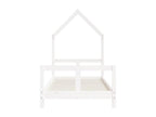 White children's bed frame 80x160 cm solid pine wood