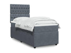Homelumiere bed base with dark grey mattress 100x200 cm