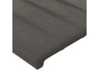 Headboard with wings, Dark Grey, 147x16x118/128 cm, Velvet, 85280HMWR