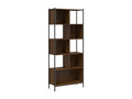 Brown oak bookcase 72x28x172 engineered wood