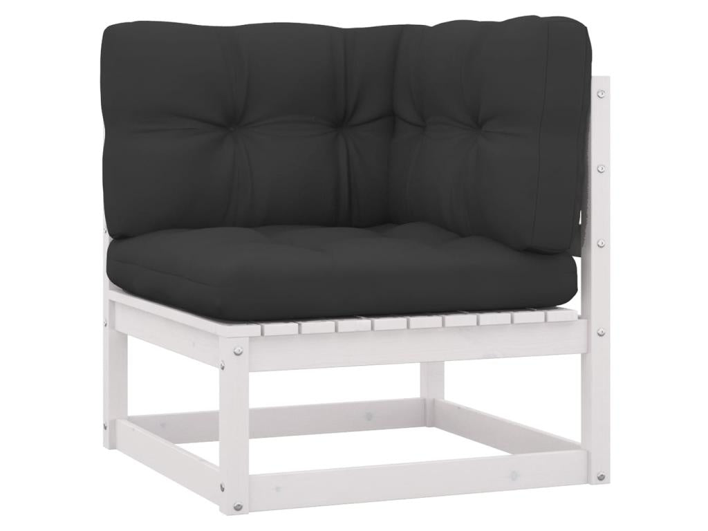 9-piece garden furniture set with cushions, solid pine wood, 59