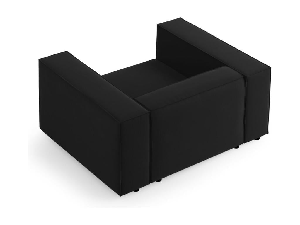 Homelumiere - Homelumiere armchair in black velvet - 124x102x70cm