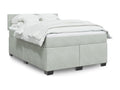 Homelumiere bed base and mattress, light grey, 140x200cm, velvet