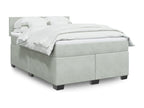 Homelumiere bed base and mattress, light grey, 140x200cm, velvet
