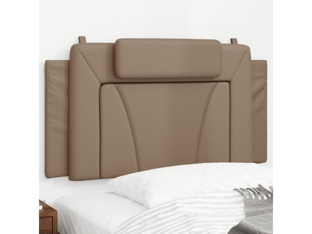 Cappuccino-colored headboard cushion, 100 cm, faux leather, 64870XWFR